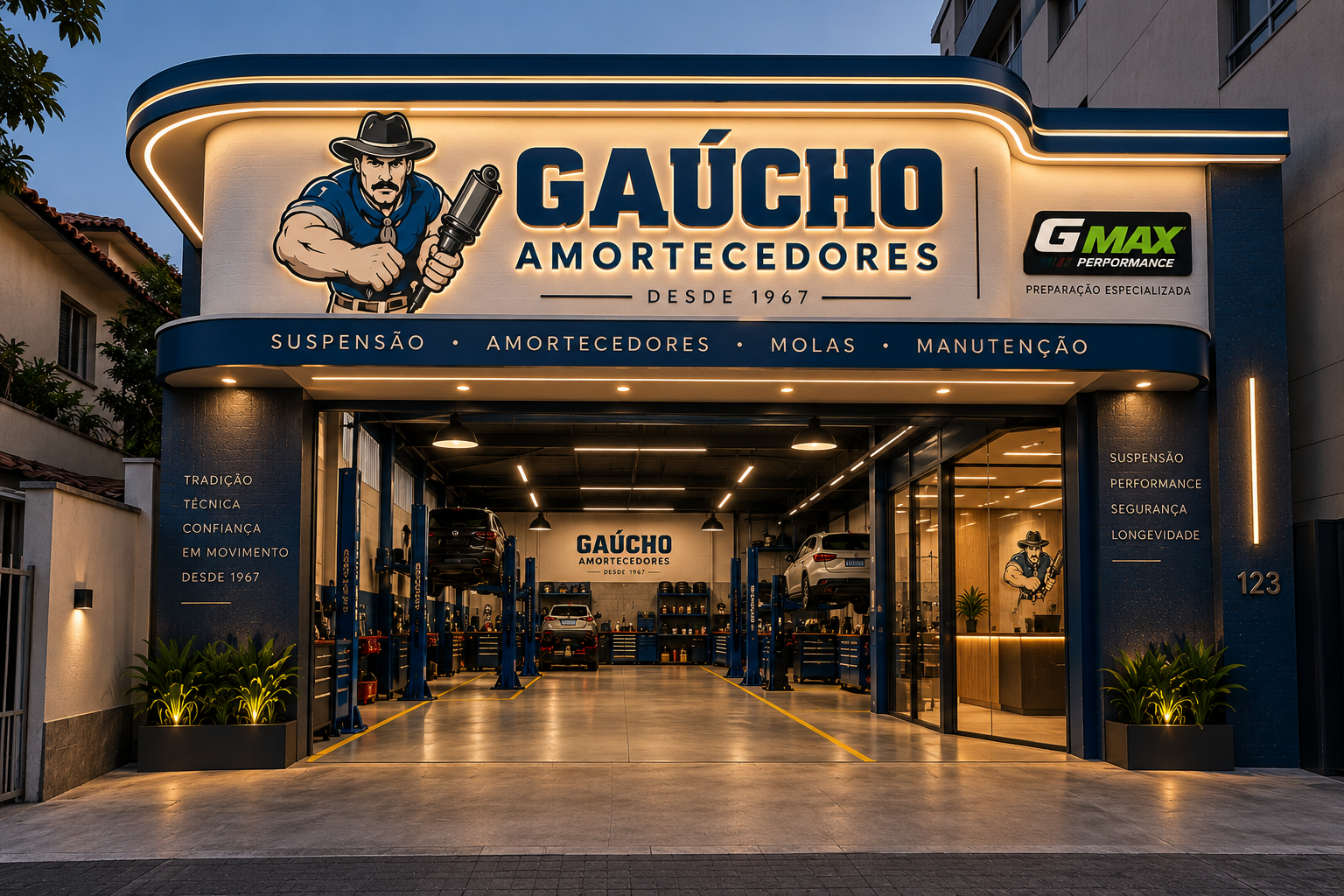 Projeto da nova loja da Gaúcho Amortecedores no Recreio